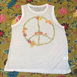 Sheer Heathered Peace Tank